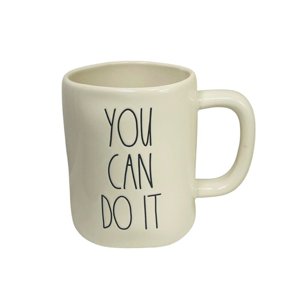 You Can Do It Rae Dunn Artisan Collection 24 Oz Ceramic Mug Classic White